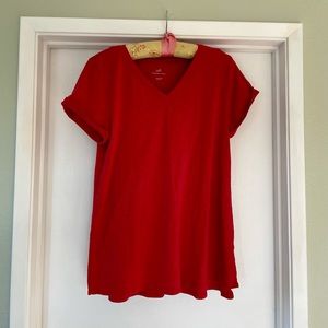 NWOT J. Jill V Neck Cotton Tee